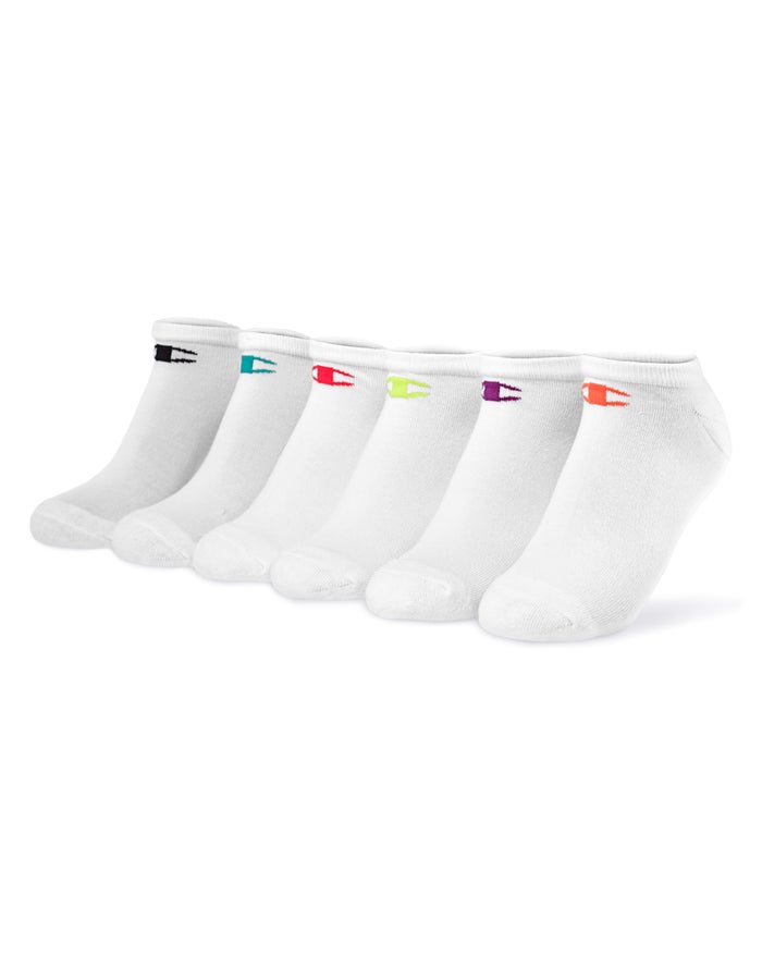 Champion Womens Socks NZ - Performance Low-Cut 6-Pairs White ( 6513-XPAGV )